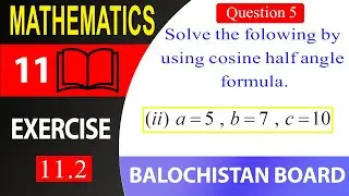 11th math Exercise 11.2 Question 5 part (ii)  | ex 11.2 q 5 | class 11th maths |  cosine hale angle