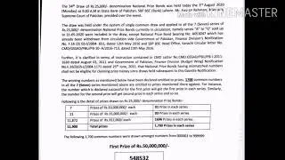 Complete Official List, RS. 25000 Prize Bond Result, Winners Of Draw # 34 List, 3 August 2020 Announ