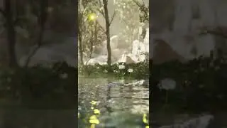 Ambience of a stream in a serene forest in a fairy tale #relax #sleep #fairy #stream #unrealengine