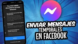 Cómo enviar Mensajes temporales en (FACEBOOK MESSENGER)😎