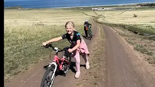 Научил кататься на велосипеде с первого раза