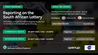 Reporting on the South African Lottery [Webinar]