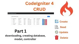 #1 CodeIgniter 4 CRUD Tutorial - Part 1: Download, Setup, Controller & Model