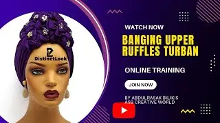 banging upper ruffles turban