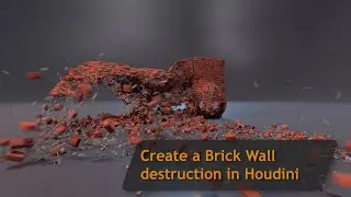 Create a Brick Wall destruction in Houdini
