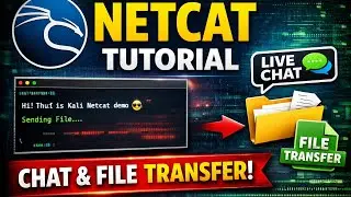 Netcat (nc) Tutorial in Kali Linux | Real-Time Chat + File Transfer Demo 🔥