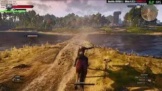 Wine 4.12.1 + DXVK 1.3.1 - Witcher 3 near ULTRA quality - White Orchard - Linux