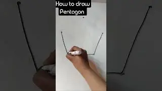 Pentagon shape| How to draw pentagon shape| draw pentagon with dots 