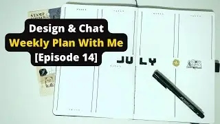 Using stickers and 1 pitt artist marker for my Weekly Bullet Journal Spread