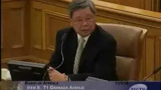 Hearing 7 of 7 (click on SFGTV to see Permit Holders' video rebuttal in HQ)