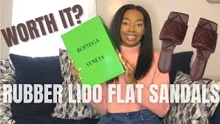 BOTTEGA VENETA RUBBER LIDO FLAT SANDALS | UNBOXING & REVIEW 2021