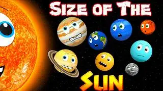 The Sun Size Comparison | Planets for Kids | Solar System Size Comparison