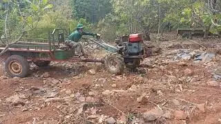 xe công nông tiếp tục chở đá cho anh em