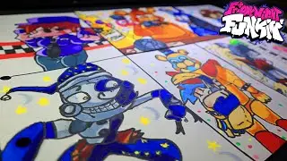 DIBUJANDO FIVE NIGHTS AT FREDDY'S SECURITY BREACH LEAKS (Concepts/FNF Mod)