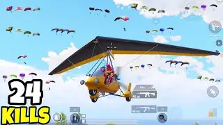 Never Using Glider Again After This in BGMI • (24 KILLS) • BGMI Gameplay