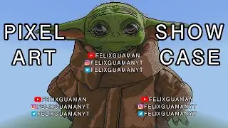 Minecraft Pixel Art Showcase - Grogu (Baby Yoda) The Mandalorian Star Wars