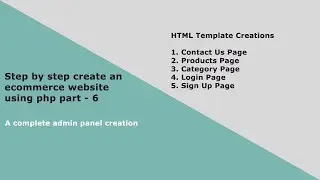 How to create an Ecommerce Website Using PHP Part - 6 | Ecommerce Website HTML Template | E-CODEC
