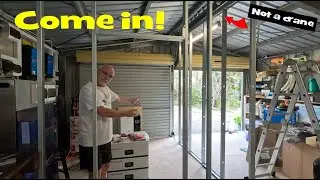 Building a Battery Storage and System Room inside the garage (not a crane!)