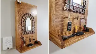 Making a Red Oak Entryway Organizer Shelf | DIY