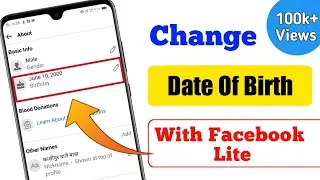 How To Change Date Of Birth On Facebook Lite | Facebook Lite Date Of Birth