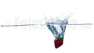 Como fotografar alimentos a entrar na água.