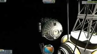 KSP - серия 010 (орбитальная станция) спасательный модуль-1 стыковка