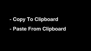 Copy To Clipboard _  Paste From Clipboard using Dynamo