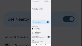 How to turn on/off nearby share in android phone 
