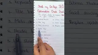 On-Page SEO Cheatsheet