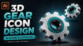 3D Gear Icon in Adobe Illustrator using 3D Effects | हिंदी / اردو