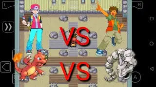 Pokémon fire red origem red vs Brock