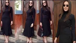 Beautiful Nushrat Bharucha GORGEOUS Look In Black Dress At Home Made Cafe Juhu