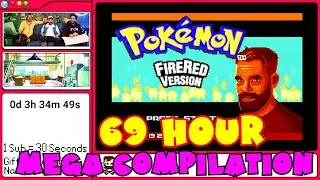Kinda Funny's Pokemon FireRed Nicklocke 69-Hour Journey (Mega Compilation Highlights)