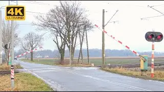 TRAIN RAILROAD CROSSING - WĘGRY (PL) ★ 4K ★