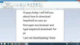 How To Download Leapdroid Emulator On Your Window{7,8,8 1,10}