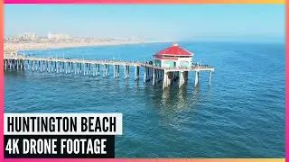 Huntington Beach Pier - Orange County Beach - 4K Mavic Air 2 Drone - The Amateur YouTuber