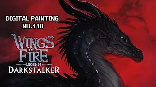 Wings of Fire - Darkstalker, fake cover - Digital painting no. 110
