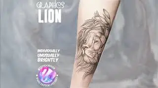 лев с лилиями в графике
