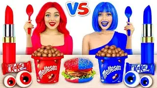 Makan Hanya 1 Warna Makanan selama 24 Jam || Tantangan Makanan Gila oleh RATATA POWER