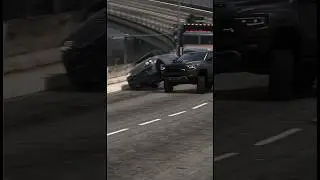Insane Ram TRX DRIVER NEARLY RUN PUSH VEHICLE OFF BRIDGE!!!!
