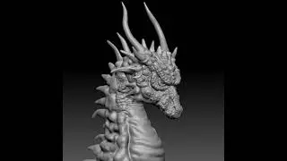 Dragon Bust Time Lapse Zbrush Sculpt