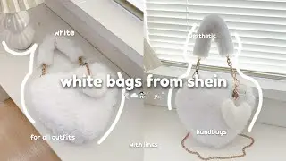 white bags from shein 🎐☃️☁️˚ ༘ ⋆｡˚ • #aesthetic #shein #bags #aesthetics • flamingocandyheaven☁️