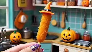 Halloween Miniature Cooking 🎃👻🧛 | Mini Cheese Sticks 😋 | Miniature Food | Miniatures