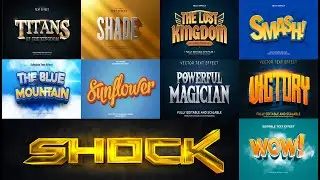 Top 10 Editable 3D text effect vector eps file || How to edit text effect in vector eps file