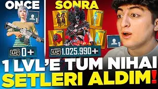 1 LEVEL HESABA TÜM NİHAİ SETLERİ ALDIM! (1.025.990 UC) | PUBG Mobile