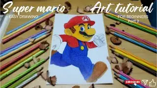 Super mario drawing tutorial | super mario  complete drawing | Part 2 |