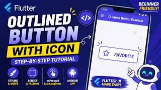 FLUTTER ANDROID - OUTLINE BUTTON WITH ICON || TUTORIAL