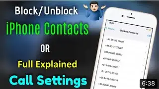 How to block/unblock call number In iPhone|| full explained call setting