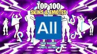 Top 100 Most Used Fortnite Skins | History of Fortnite Emotes