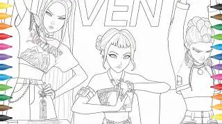 How to Draw Mira, Rumi & Zoey KPoP Demon Hunters Coloring|NCS Music|Paint The World